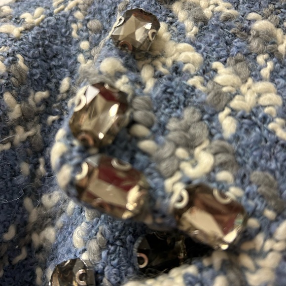 NWT $695 Cinq à Sept Mckenzie Bejeweled Tweed Coat - Picture 9 of 12